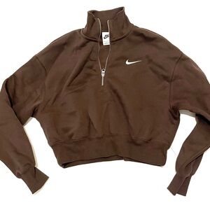 Nike brown crop sweatshirt. Size small. Never worn.